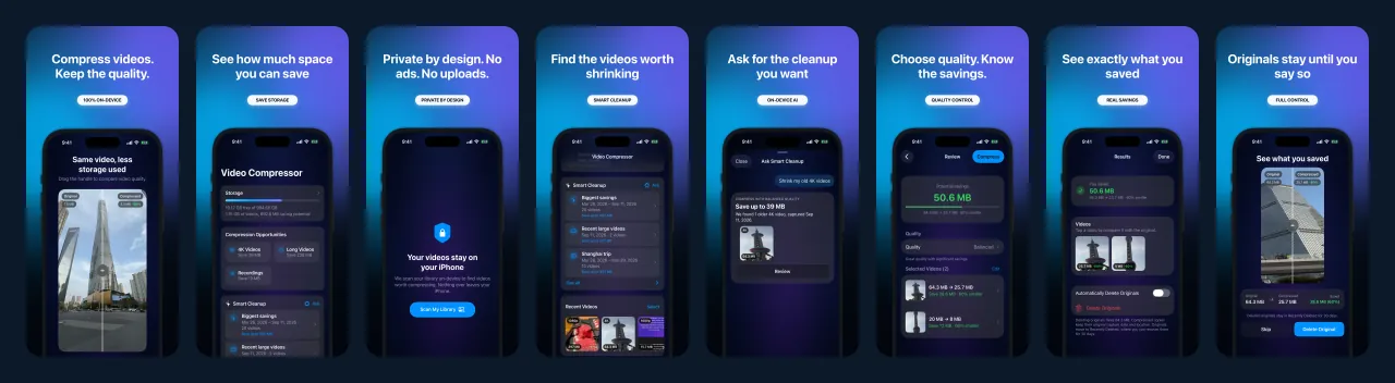 All App Store screenshots side by side.